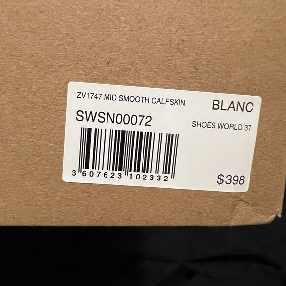 NWT ZADIG AND VOLTAIRE ZV1747 MID FLASH SNEAKERS IN WHITE SZ 37 - Picture 12 of 12